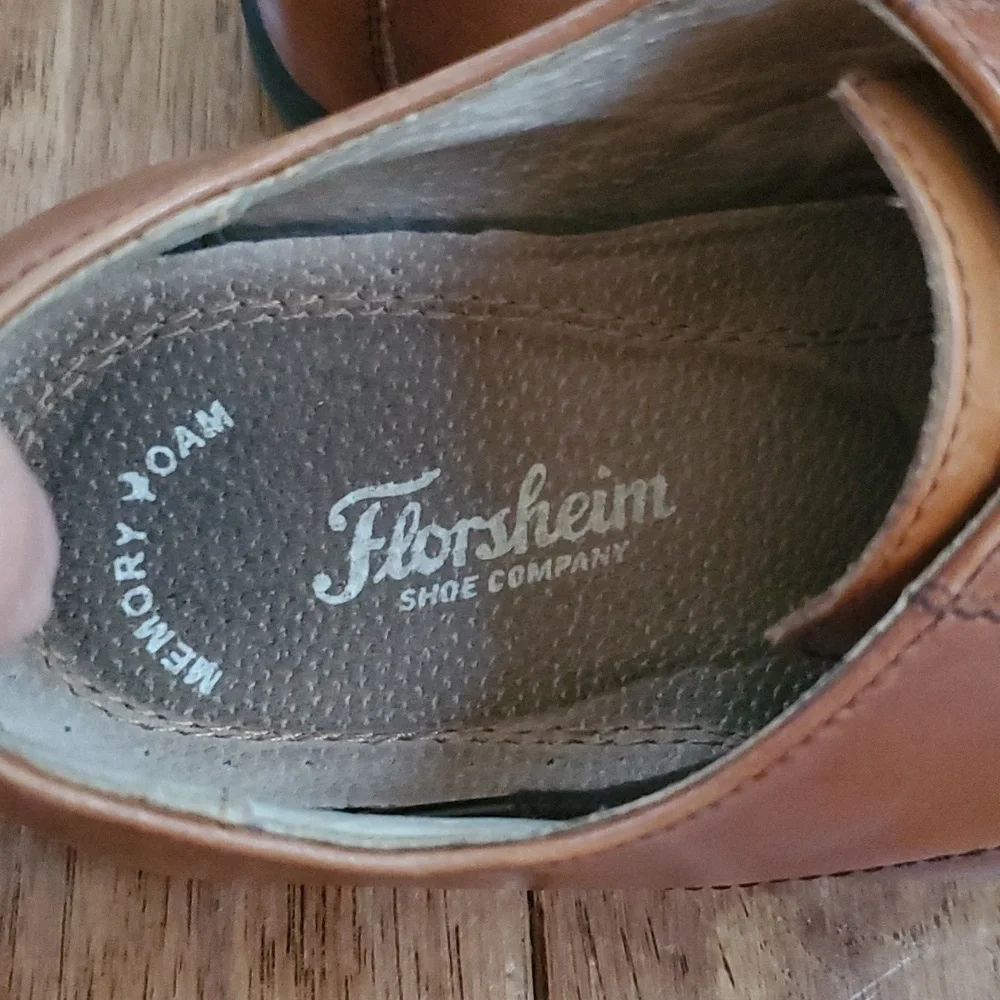 Florsheim brown leather oxford lace up loafers